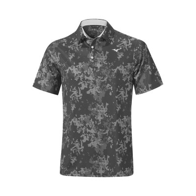 Camisa Polo Mizuno Floral Hombre Negros - Chile M120DAHYFK